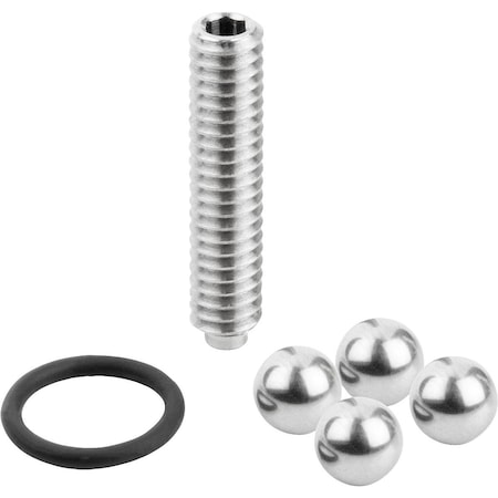 Kipp Repair Set Ball Lock, For Positioning Cylinder, For D=35, For L=51, Stainless Steel K1474.935020